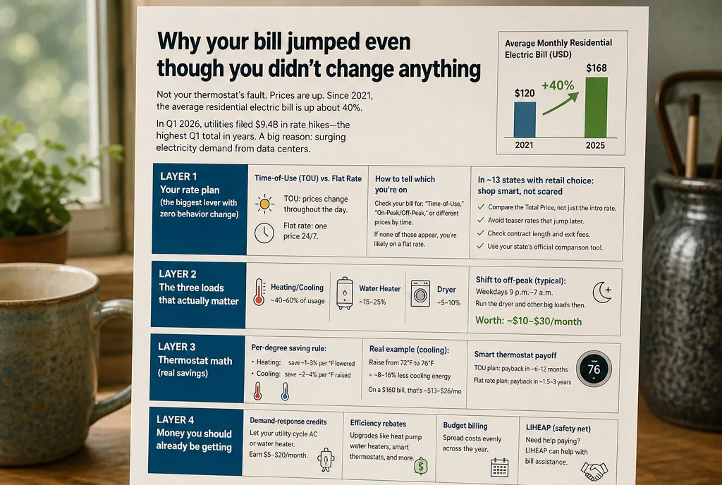 Stack the Savings: How to Cut Your Electric Bill When Rates Keep Climbing
