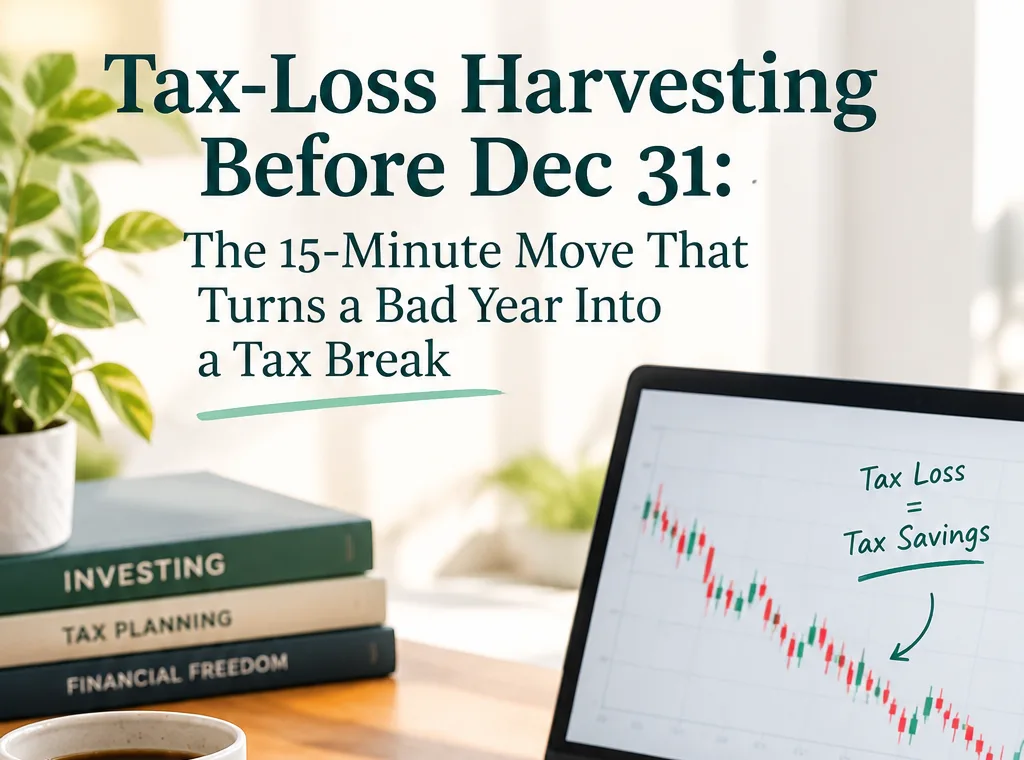 Tax-Loss Harvesting Before Dec 31: The 15-Minute Move That Turns a Bad Year Into a Tax Break